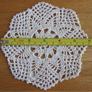 Vintage - Brand New - Crochet - Round 6” - 24 pieces Doilies - Beige